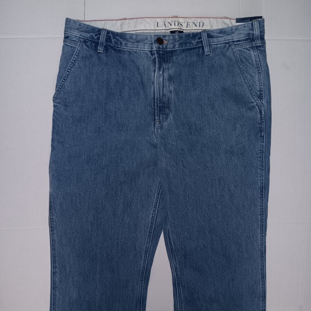 LANDS' END MEN'S TRADITIONAL FIT STRAIGHT LEG JEANS